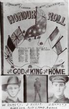 W Dungey, J Peace and J Dungey Honour Roll