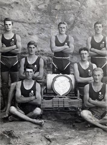 Black and white photo of North Wollongong Water Rats