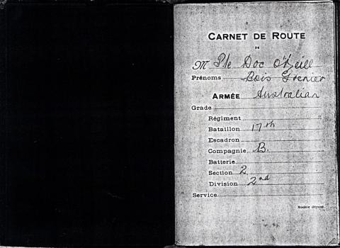 Black and white picture of a scanned page extract from diary.