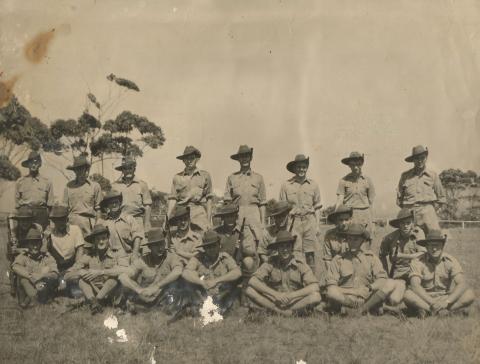 Sepia photograph of the Defence Corps 