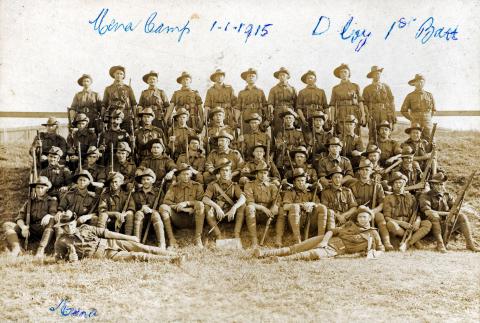Sepia photograph of Mena Camp, dated 1st January 1914