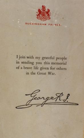 Picture of the back of the royal scroll