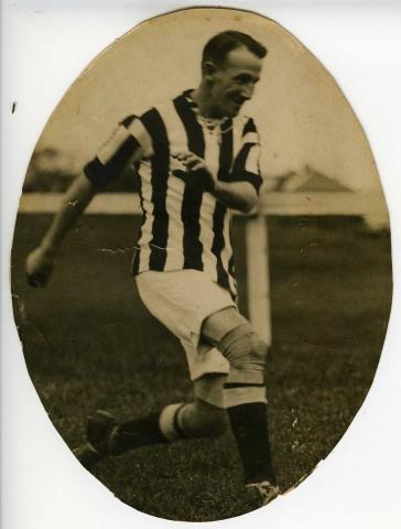 Picture of Judy Masters in his foorball uniform.