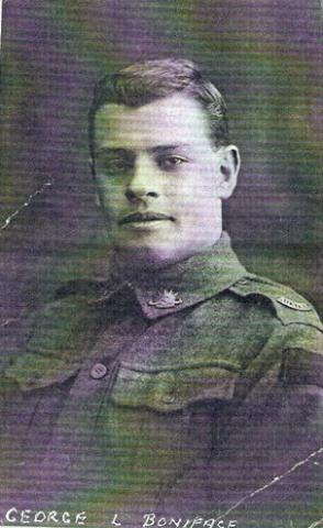 Black and white portrait of George Boniface