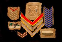 Picture of stripes and badges displayed.
