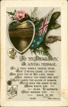 Front of postcard with a poem.