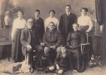 A sepia photograph of the Weir family.