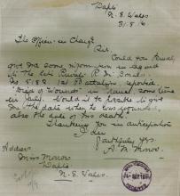 Letter from Miss Morrow to Australian Military