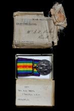 Original packaging of service medal