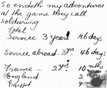 Scan of the last page of diary